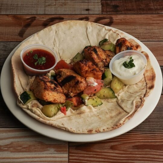 Chicken kabab wrap from Ehab Mediterranean Buffet