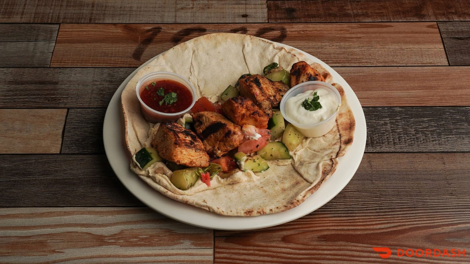 Chicken kabab wrap from Ehab Mediterranean Buffet