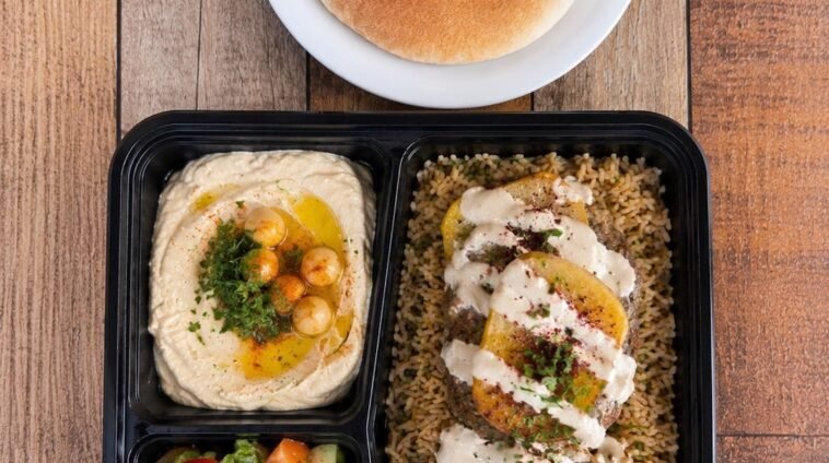 Kafta with Tahini Plate at Ehab Mediterranean Buffet